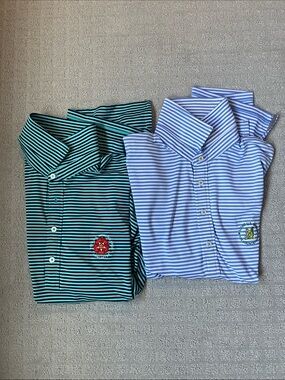 RLX Ralph Lauren Striped Polo Pair — M